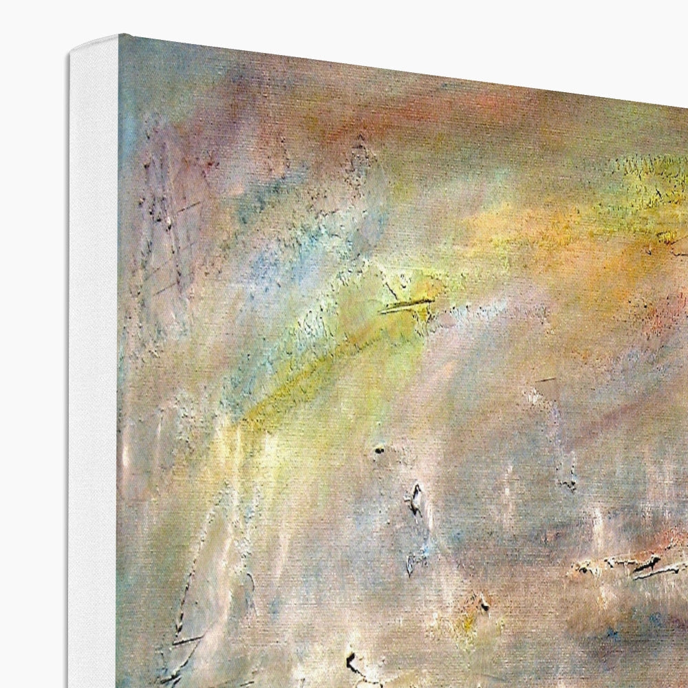 River Clyde Mist abstract canvas print with earthy tones and texture