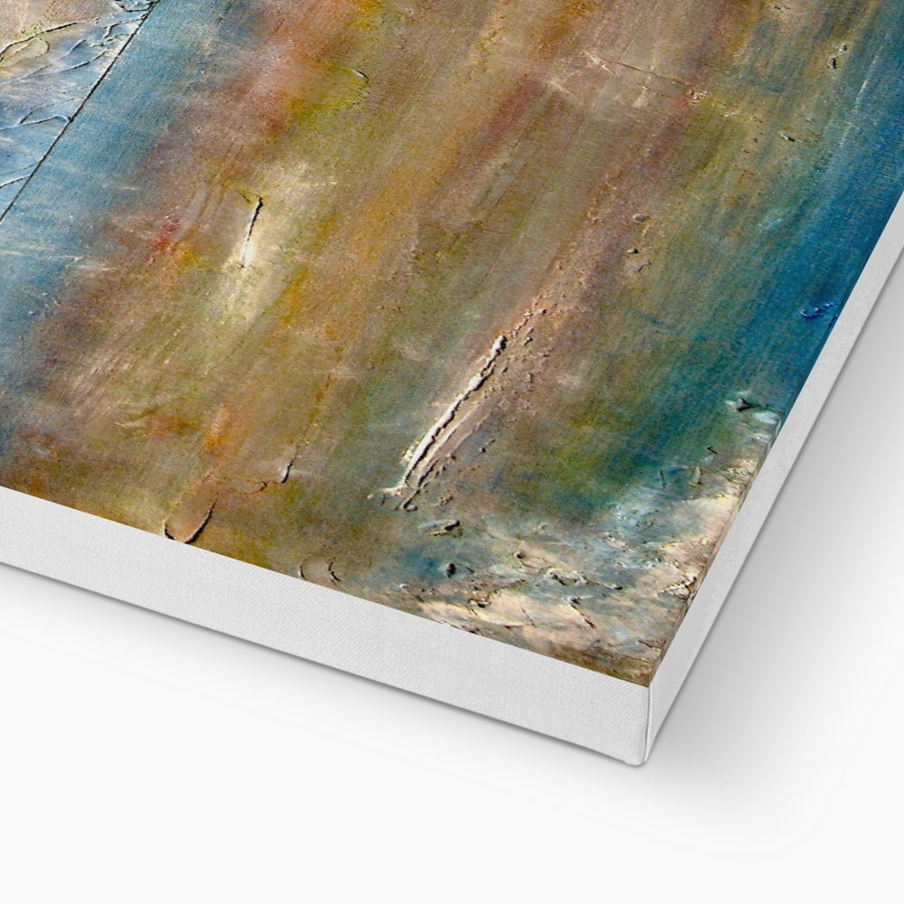 River Clyde Mist abstract canvas print with textured vibrant colors