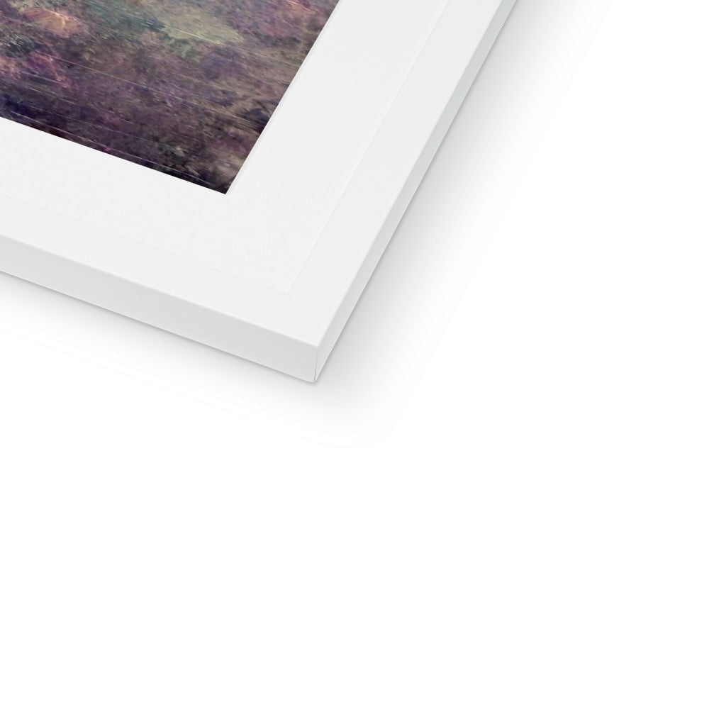 White matte frame with River Clyde Winter Dusk landscape print