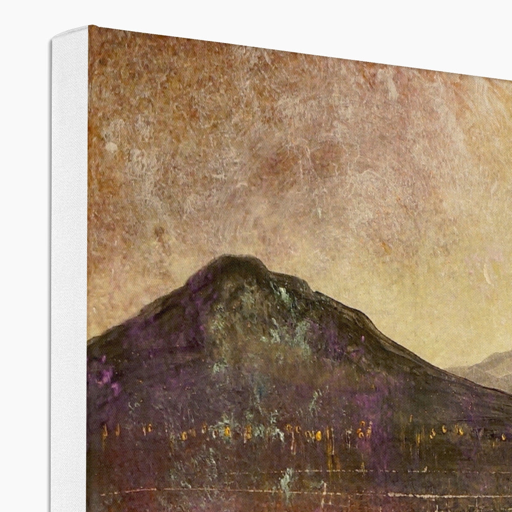 Purple Mountain Canvas Wall Art in River Clyde Winter Dusk Print