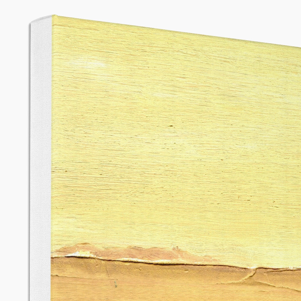 The Sand Dune Canvas: textured pale yellow sky over earthy brown band