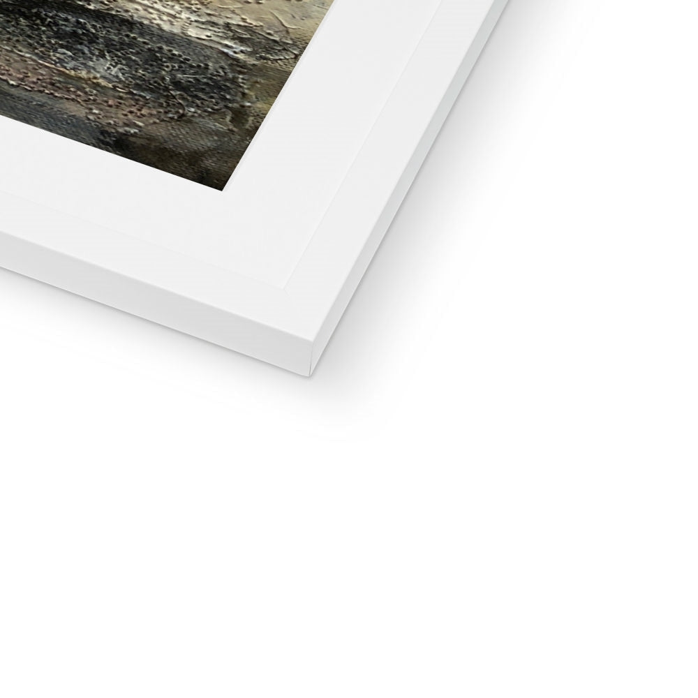 White matte frame with textured interior for Sandgreen Art Prints