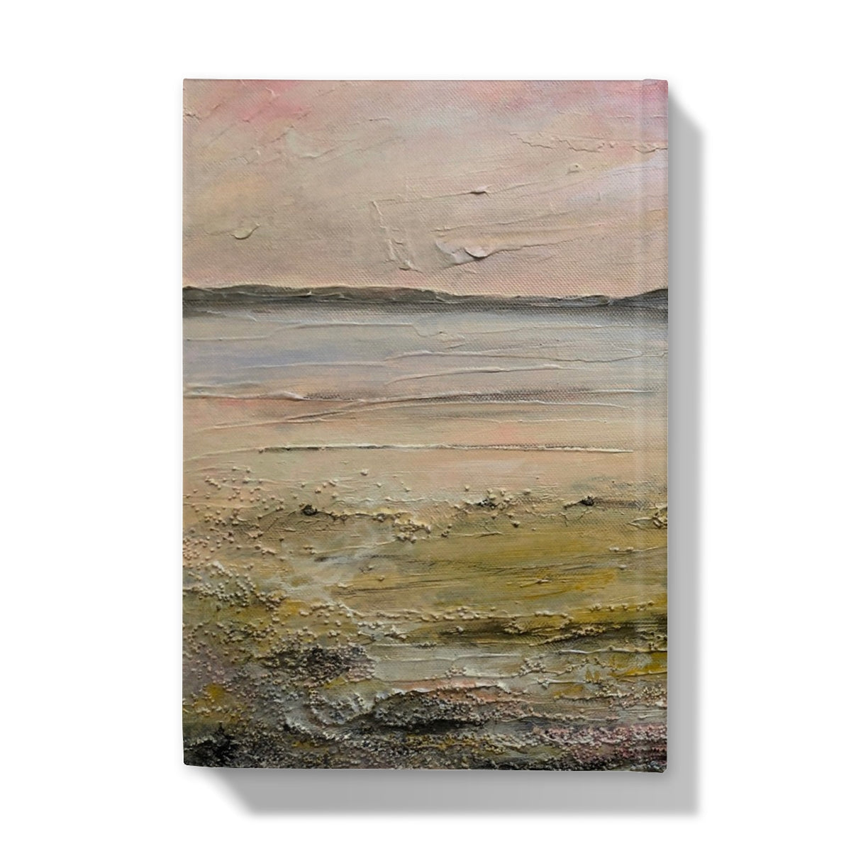 Sandgreen Hardback Journal with abstract textured landscape print