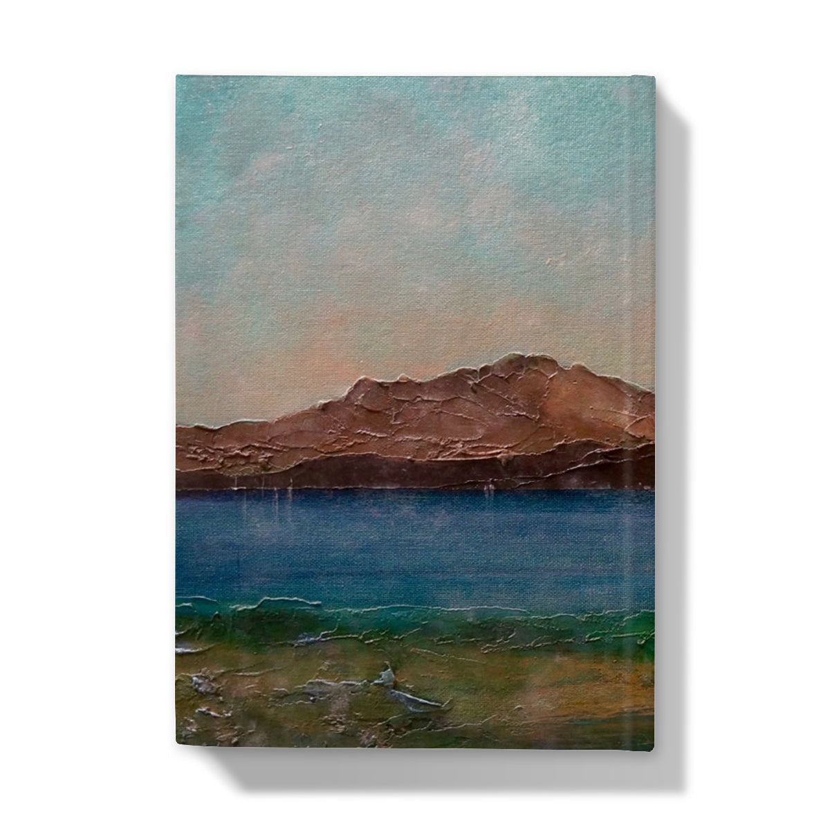 Serene Scalpsie Bay coastal painting on journal cover