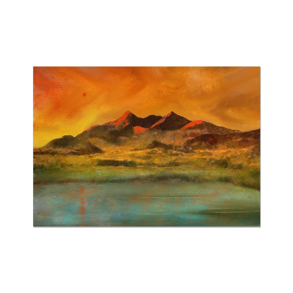 Skye Red Moon Cuillin Prints