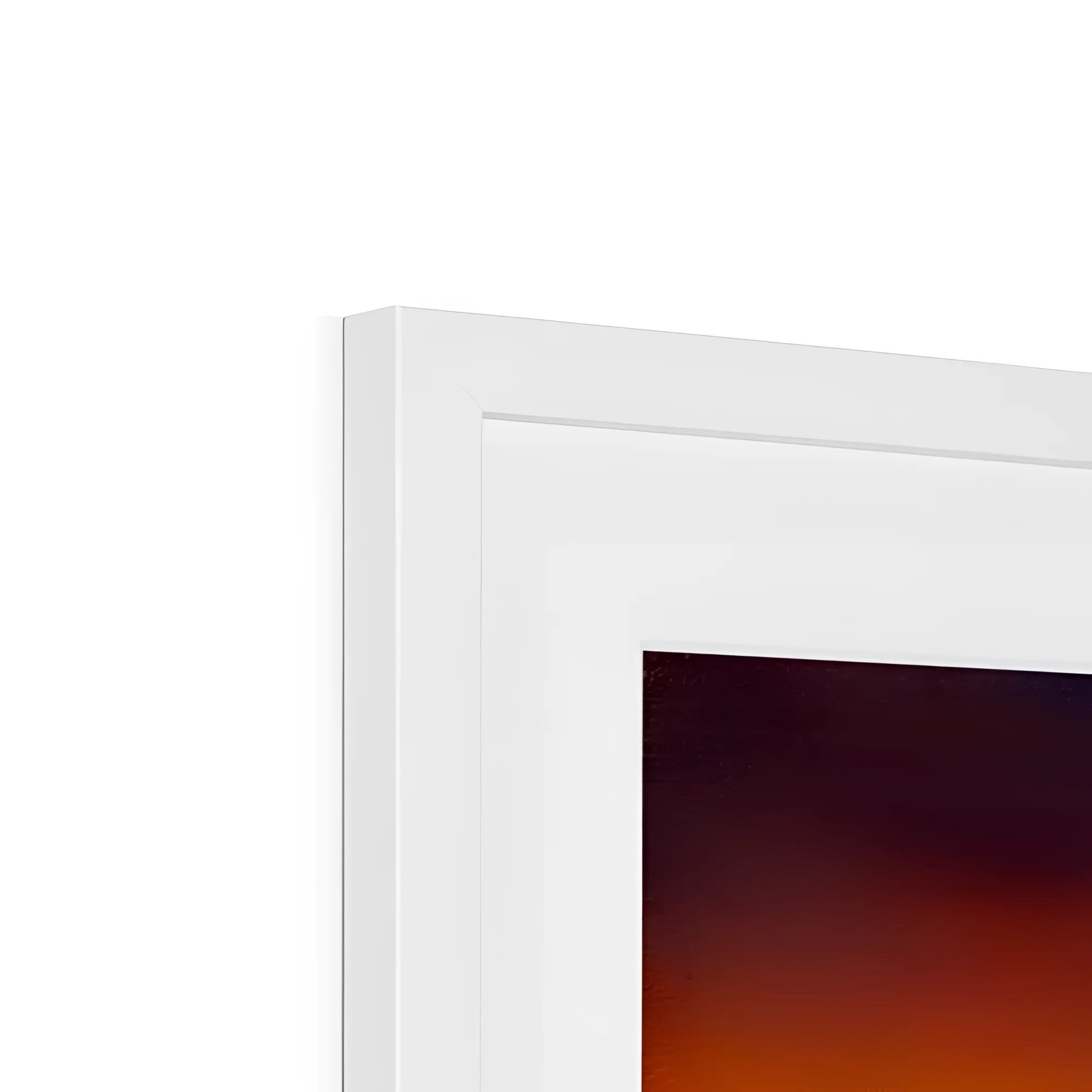 White picture frame with dark-to-light gradient image from Skye Sunset Framed & Mounted Print