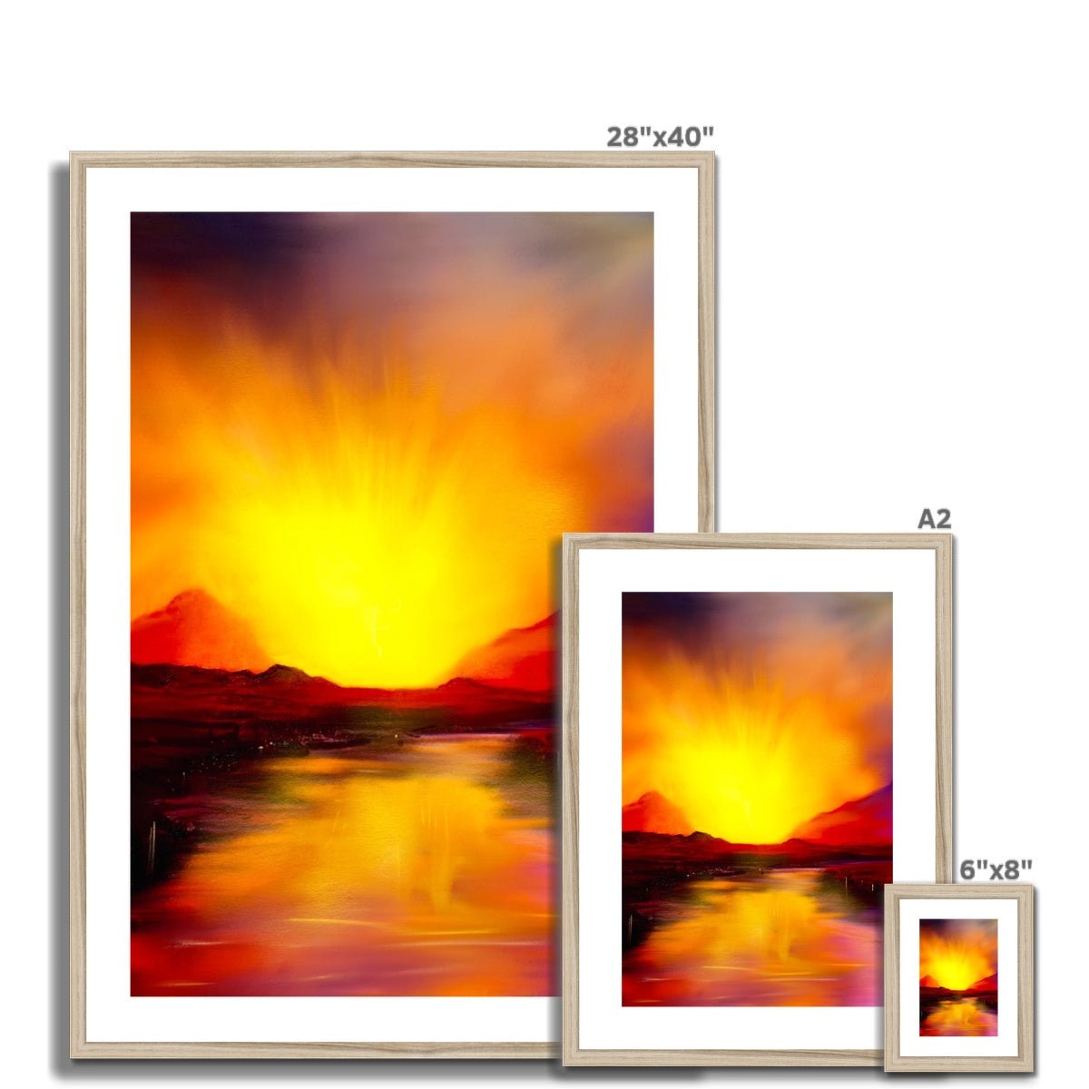 Skye Sunset Painting | Framed &amp; Mounted Prints From Scotland