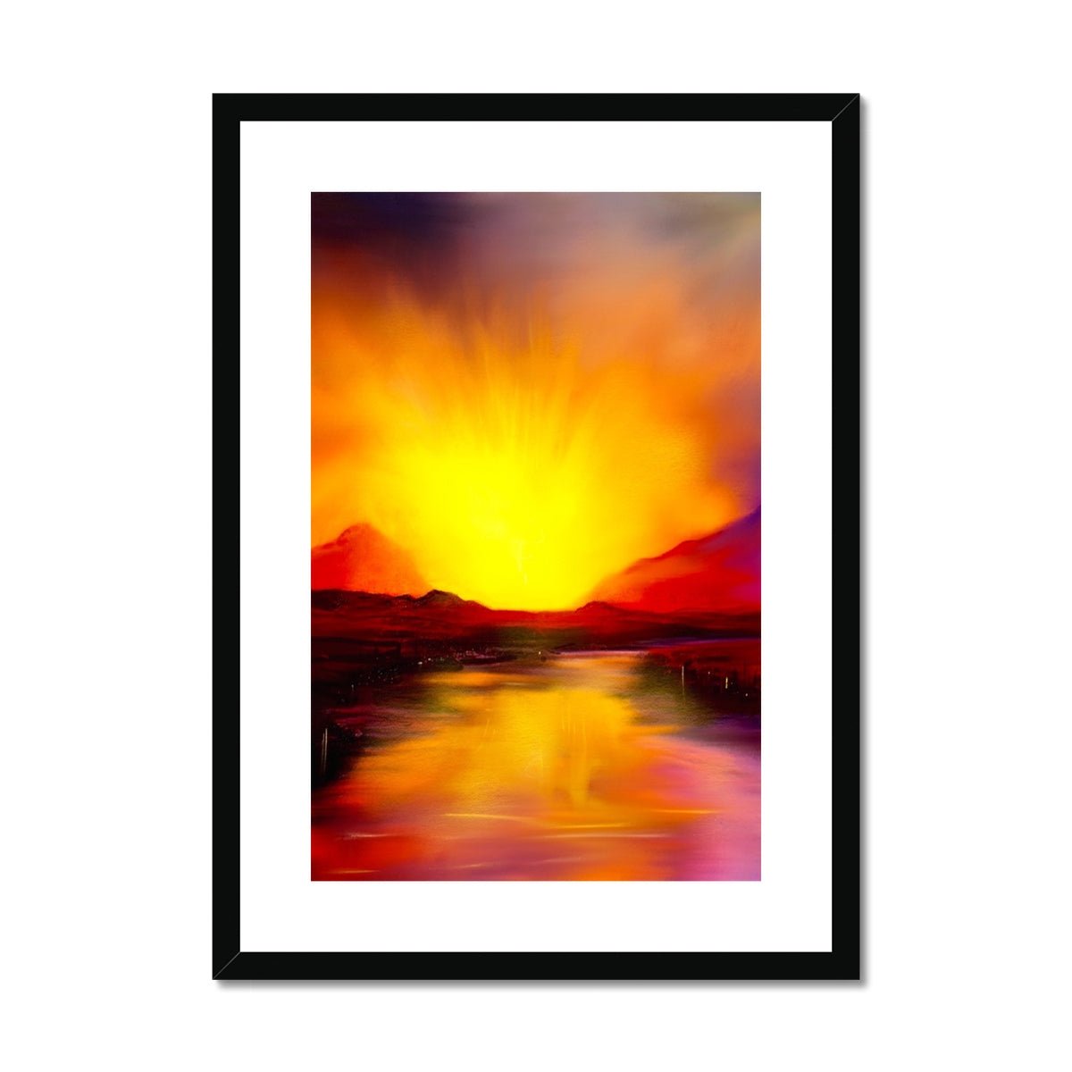 Skye Sunset Painting | Framed & Mounted Prints From Scotland