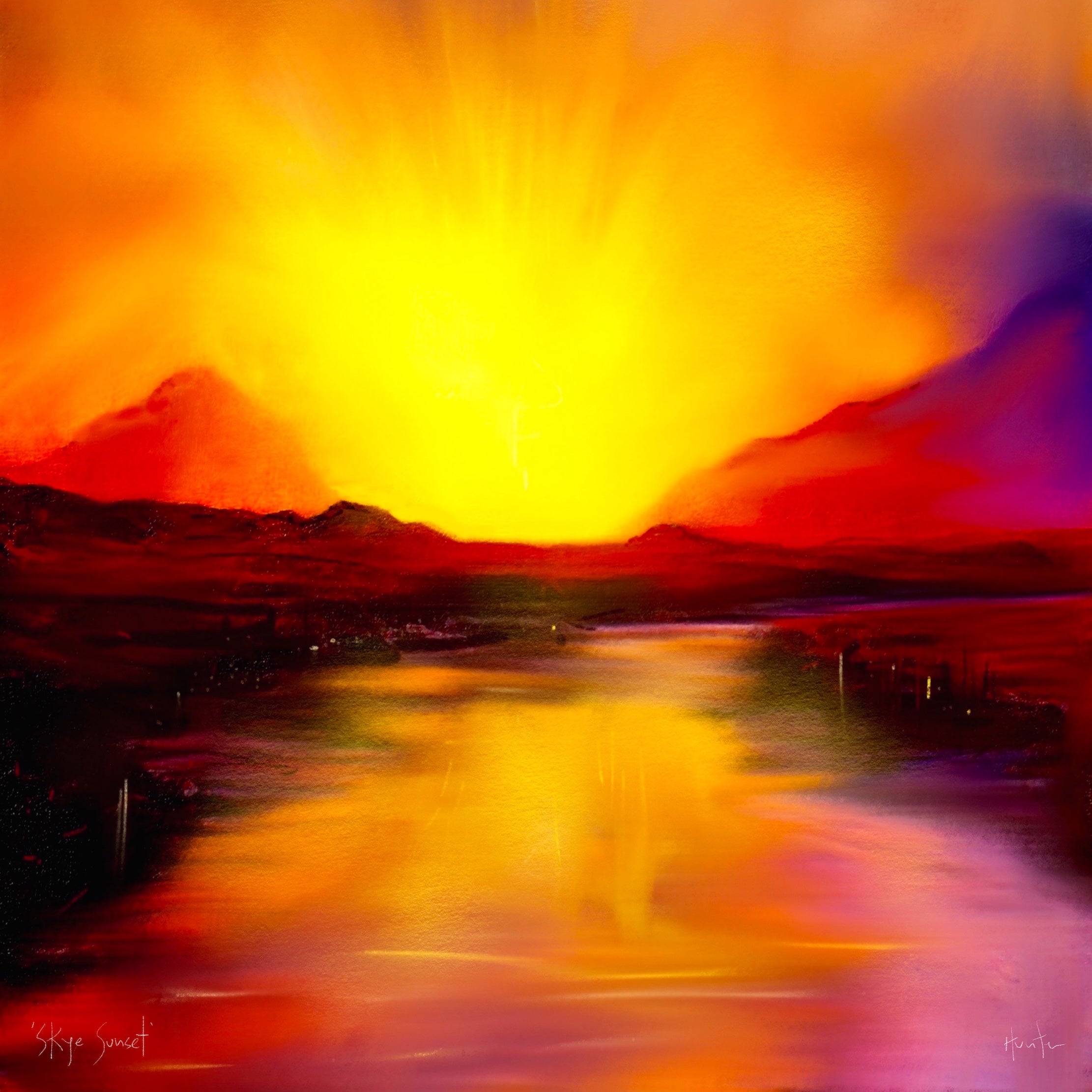 Skye Sunset | Scotland In Your Pocket Art Print-Scotland In Your Pocket Framed Prints-Skye Art Gallery-Paintings, Prints, Homeware, Art Gifts From Scotland By Scottish Artist Kevin Hunter