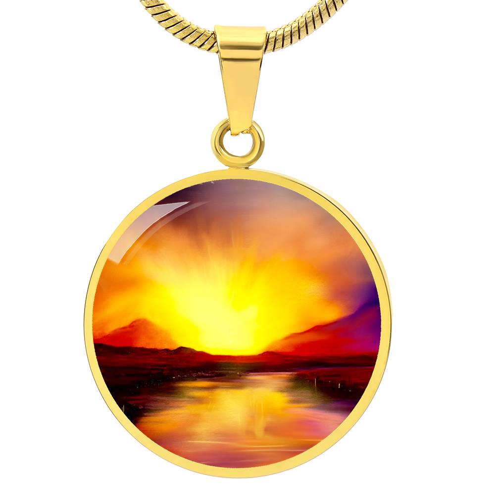 Skye Sunset | Scottish Art Jewellery | Luxury Necklace