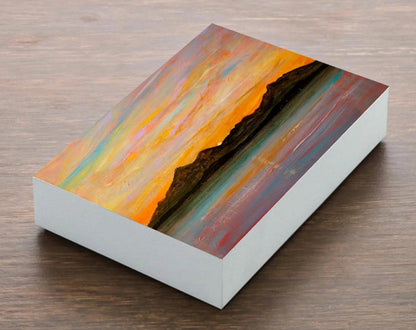 Skye Sunset Wooden Art Block