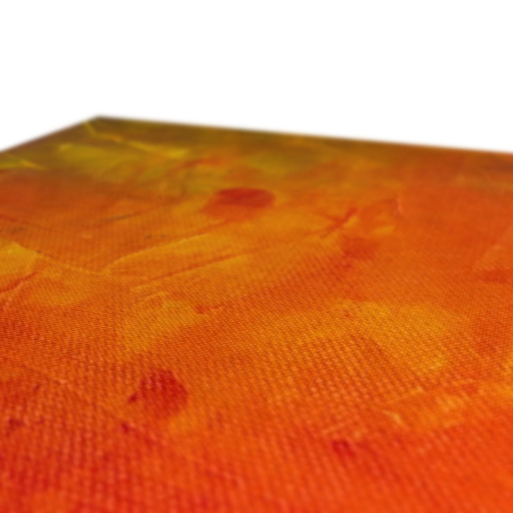 Vibrant orange yellow abstract Skylee canvas print portrait