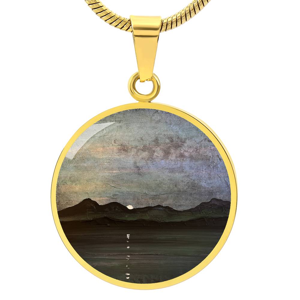 Sleeping Warrior Arran Moonlight | Scottish Art Jewellery | Luxury Necklace