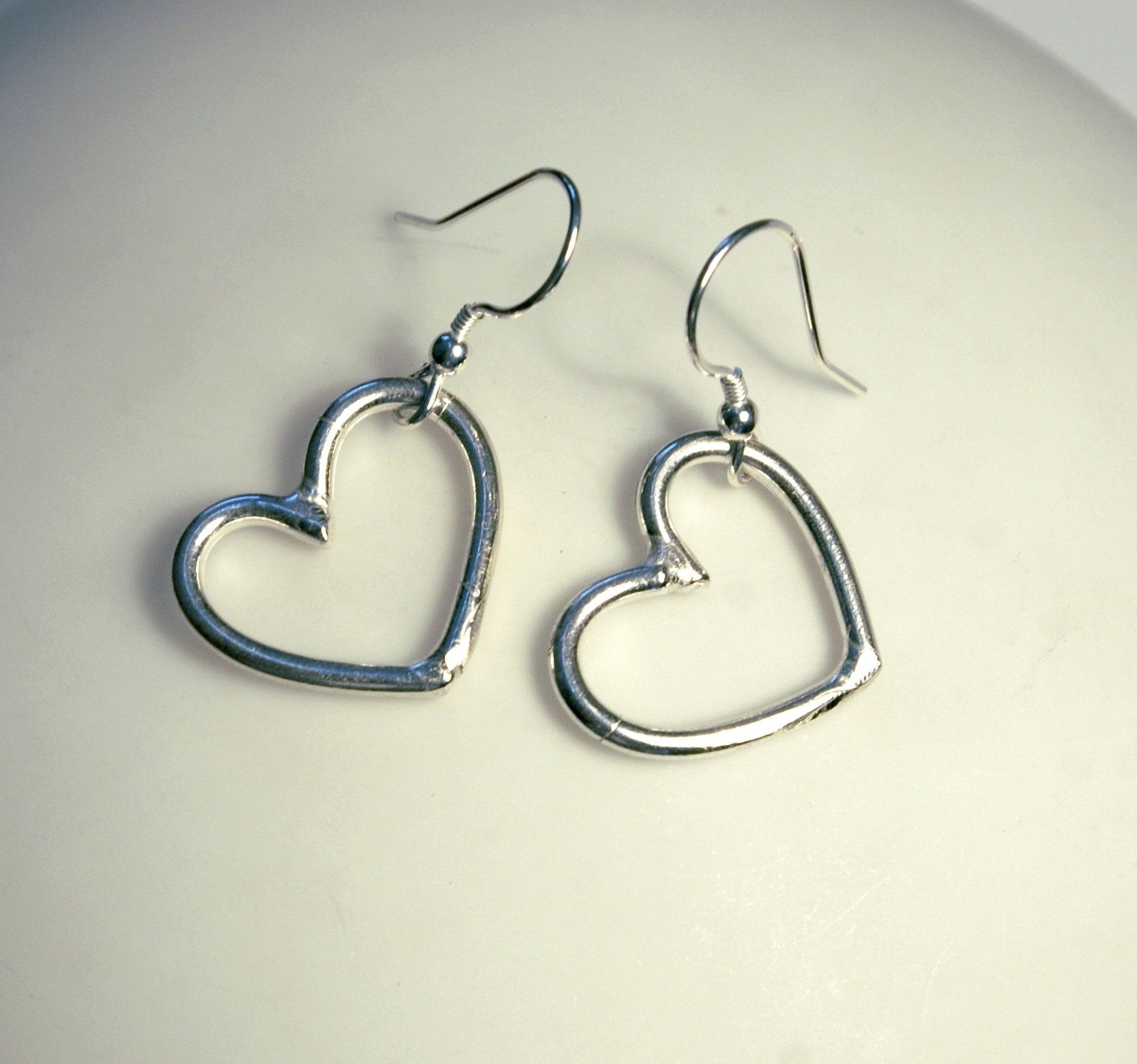 Small Heart Hoop Earrings