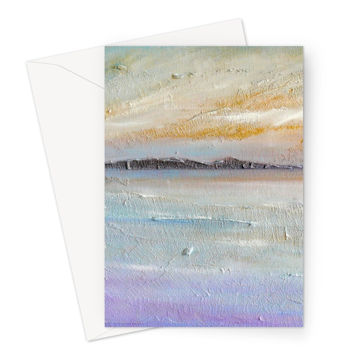 Sollas Beach North Uist Art Gifts Greeting Card-Greetings Cards-Hebridean Islands Art Gallery-A5 Portrait-10 Cards-Paintings, Prints, Homeware, Art Gifts From Scotland By Scottish Artist Kevin Hunter