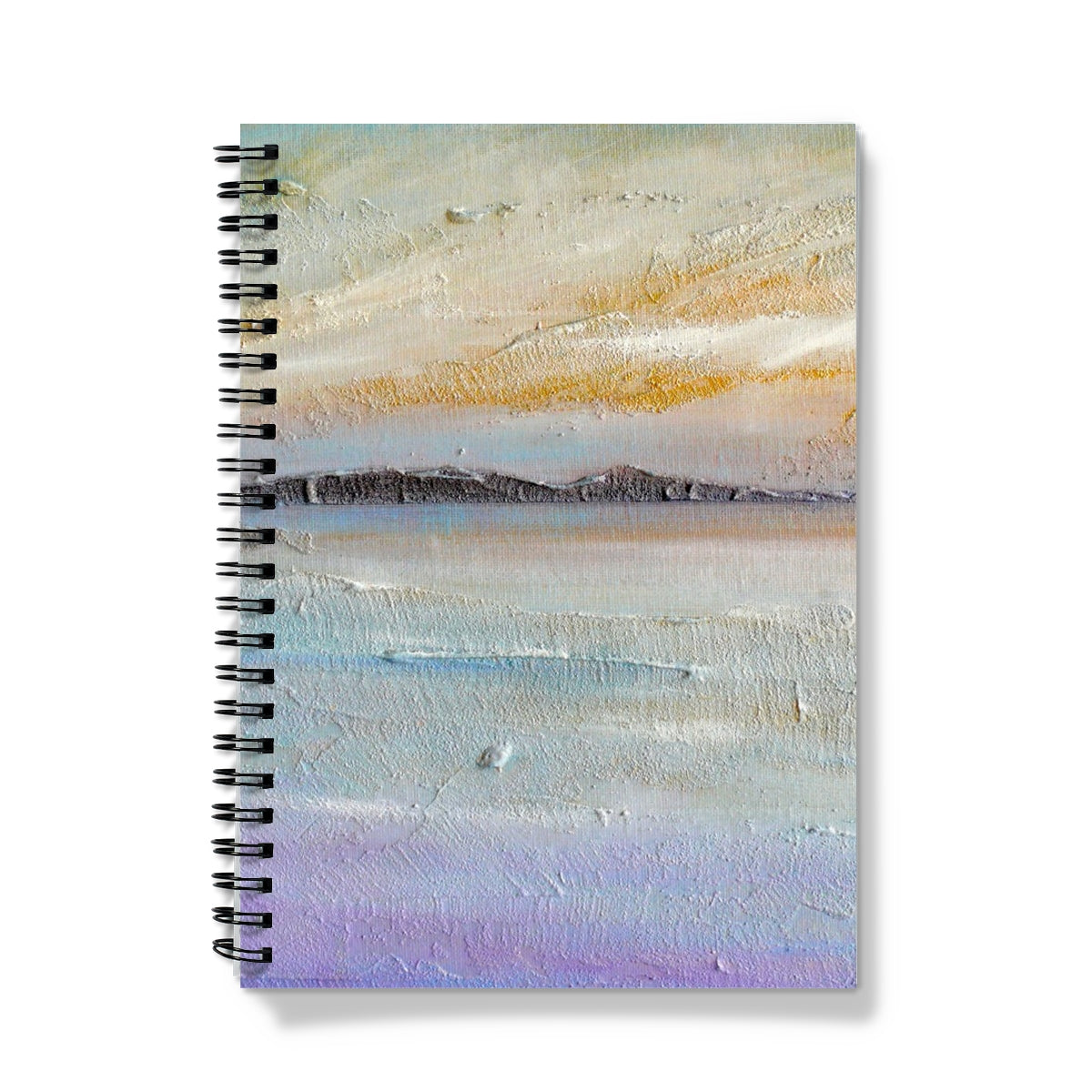 Sollas Beach North Uist Art Gifts Notebook-Journals & Notebooks-Hebridean Islands Art Gallery-A5-Graph-Paintings, Prints, Homeware, Art Gifts From Scotland By Scottish Artist Kevin Hunter
