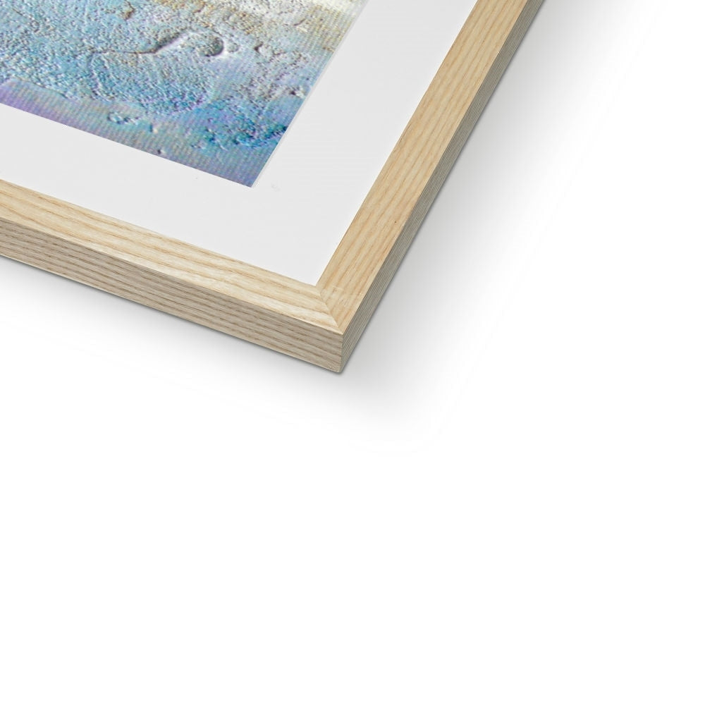 Sollas Beach North Uist art print in wooden frame with white mat