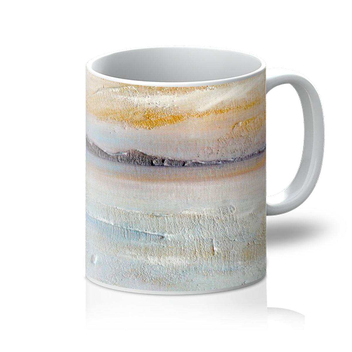 Sollas Beach South Uist Art Gifts Mug-Mugs-Hebridean Islands Art Gallery-11oz-White-Paintings, Prints, Homeware, Art Gifts From Scotland By Scottish Artist Kevin Hunter