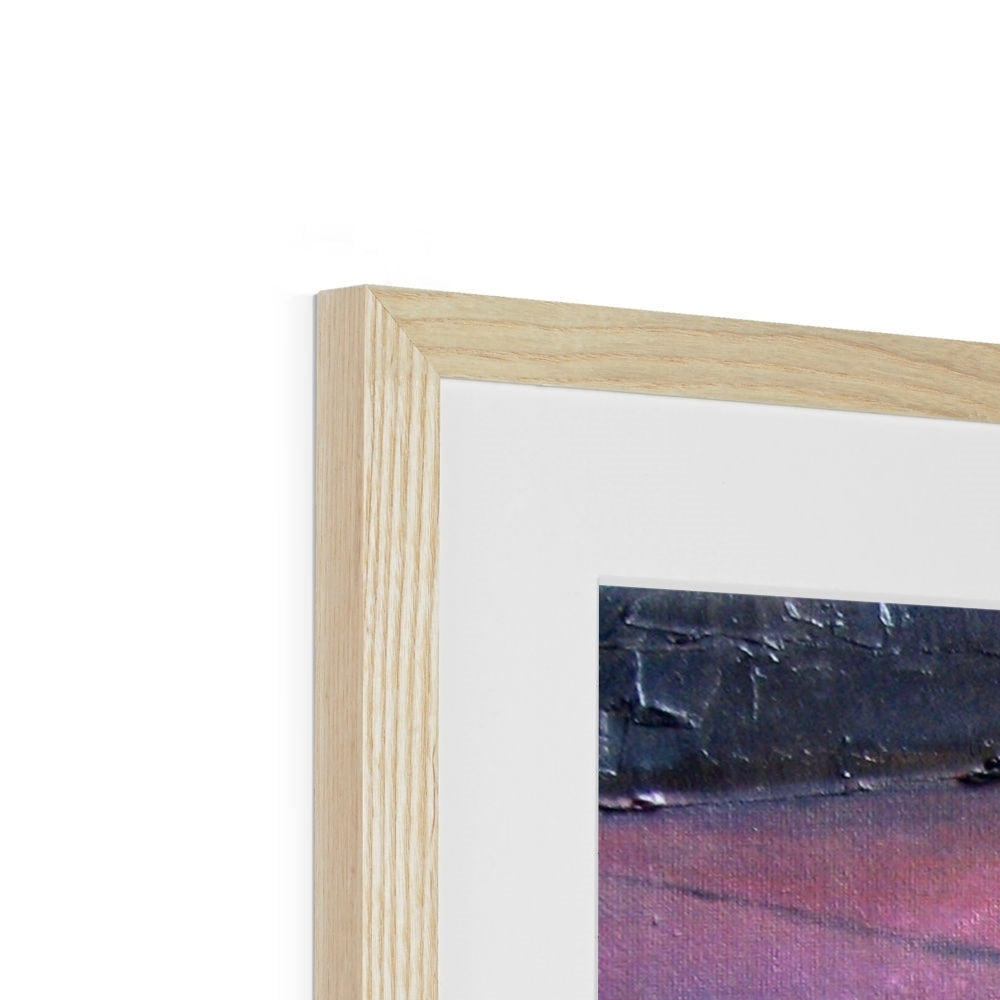 Light oak framed Soundcheck Glasgow Barrowlands print with vertical grain