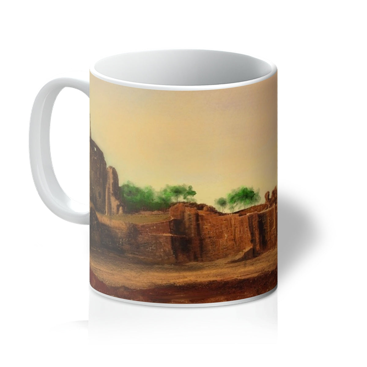 St Andrews Castle Art Gifts Mug-Mugs-Historic & Iconic Scotland Art Gallery-11oz-White-Paintings, Prints, Homeware, Art Gifts From Scotland By Scottish Artist Kevin Hunter