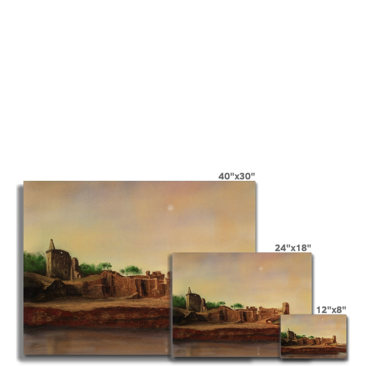 St Andrews Castle Painting | Canvas From Scotland-Contemporary Stretched Canvas Prints-Historic & Iconic Scotland Art Gallery-Paintings, Prints, Homeware, Art Gifts From Scotland By Scottish Artist Kevin Hunter