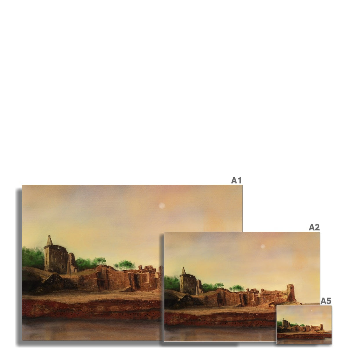 St Andrews Castle Painting | Signed Art Prints From Scotland | By Scottish Artist Hunter