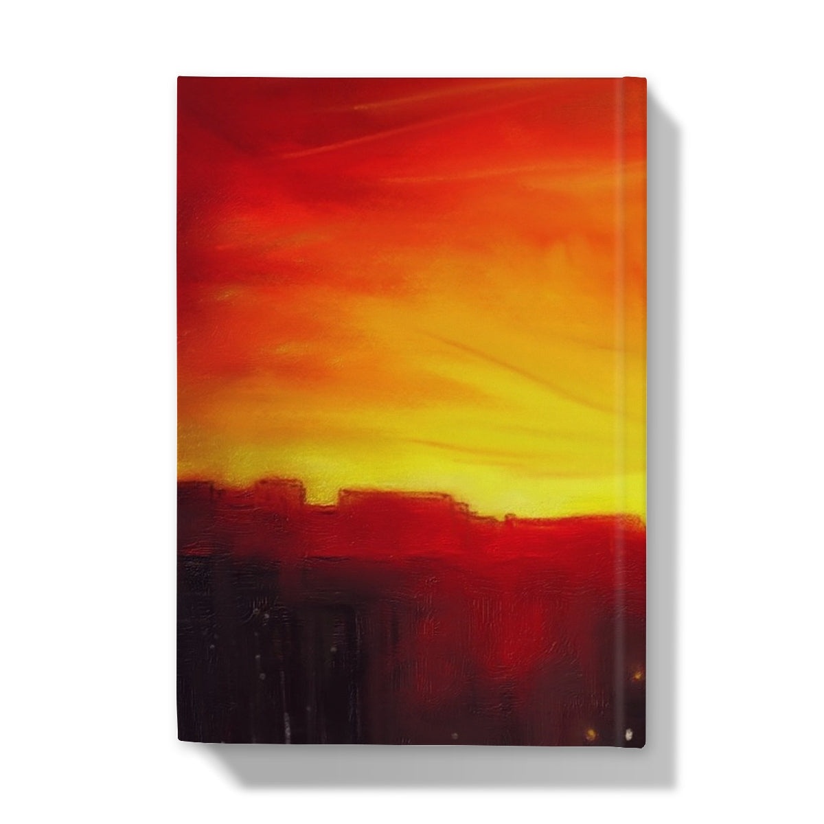 St Stephen’s Church Sunset Stockbridge hardcover journal with vibrant abstract sunset design