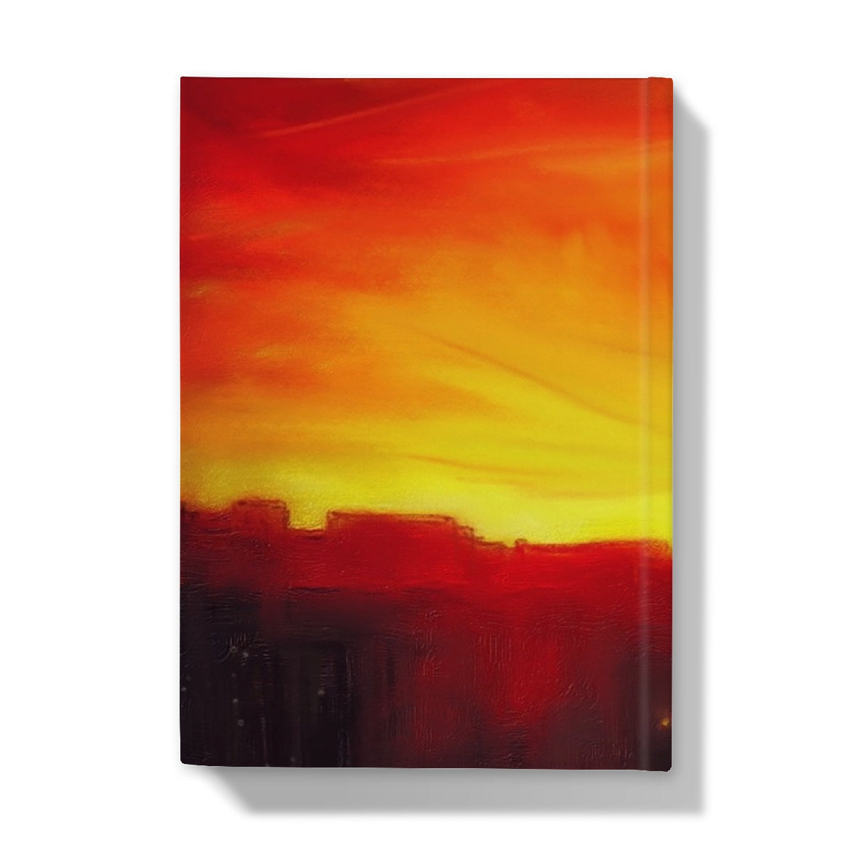 St. Stephen’s Church Sunset Stockbridge hardcover journal with vibrant abstract sunset design
