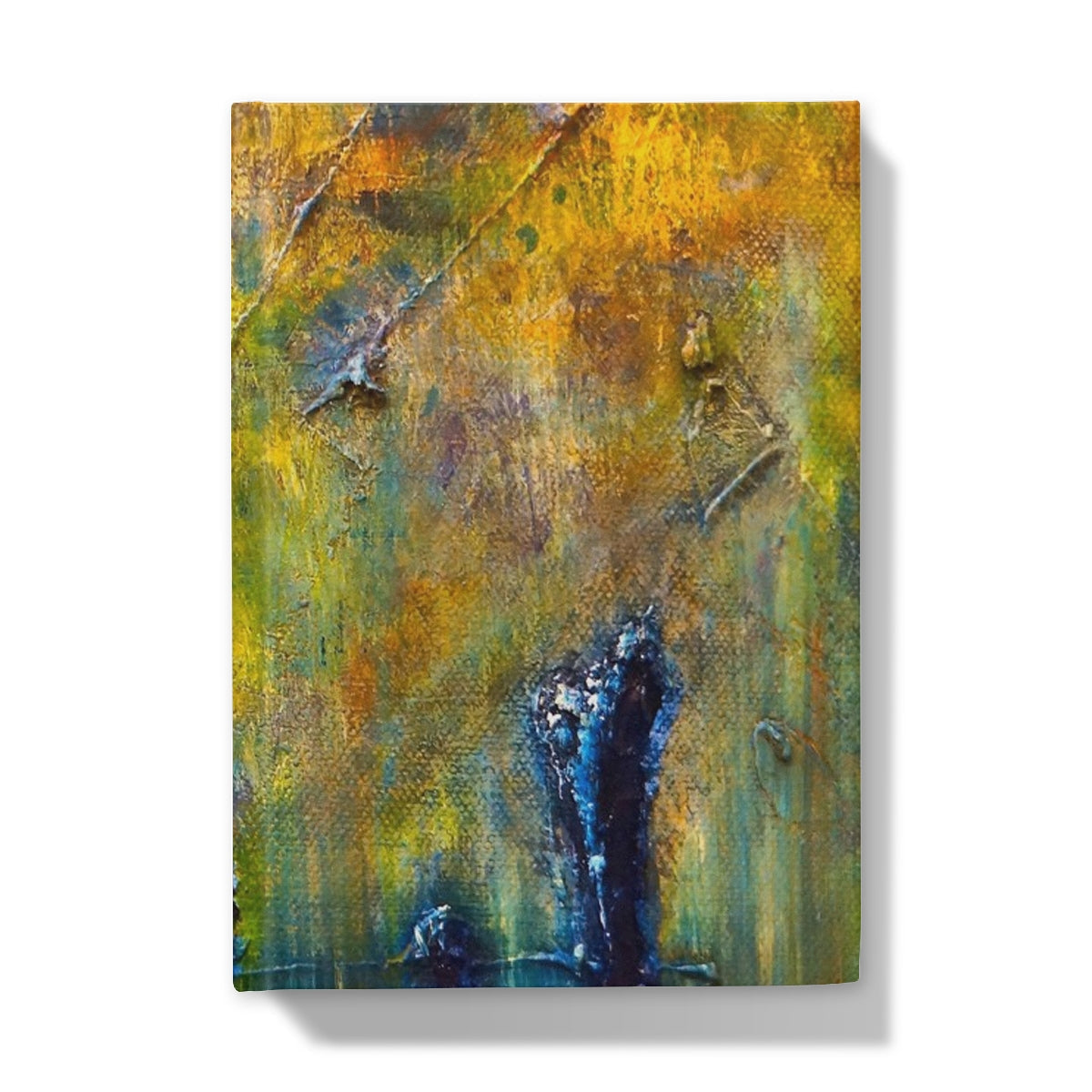 Stenness Moonlight journal with abstract yellow-green textured painting