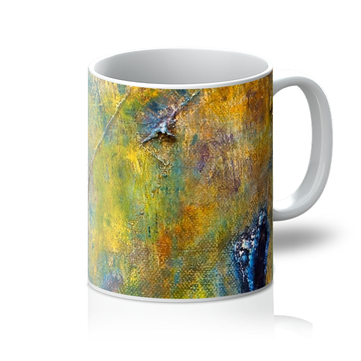 Stenness Moonlight Mug with earthy abstract design and metallic accents