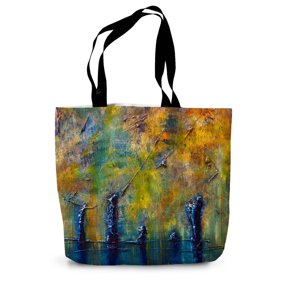 Stenness Moonlight Orkney Art Gifts Canvas Tote Bag-Bags-Orkney Art Gallery-14"x18.5"-Paintings, Prints, Homeware, Art Gifts From Scotland By Scottish Artist Kevin Hunter