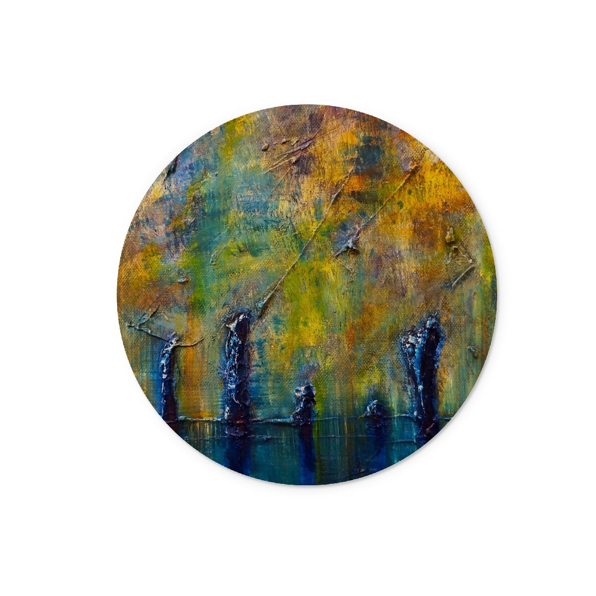 Stenness Moonlight Orkney Art Gifts Glass Chopping Board-Glass Chopping Boards-Orkney Art Gallery-12" Round-Paintings, Prints, Homeware, Art Gifts From Scotland By Scottish Artist Kevin Hunter