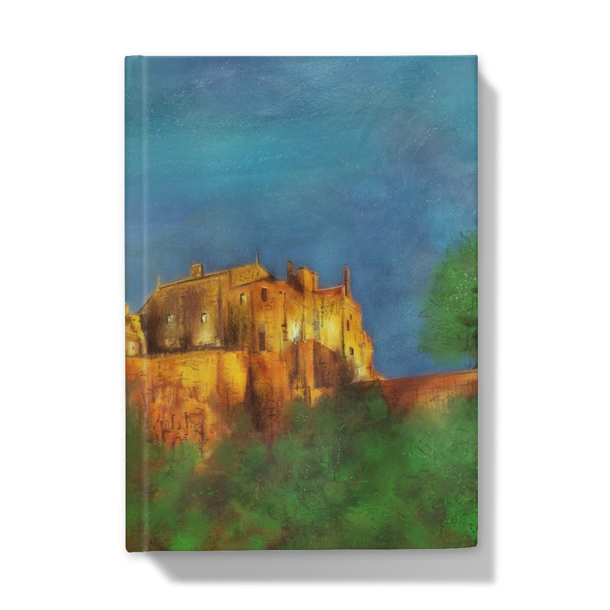 Stirling Castle Art Gifts Hardback Journal-Journals & Notebooks-Historic & Iconic Scotland Art Gallery-5"x7"-Plain-Paintings, Prints, Homeware, Art Gifts From Scotland By Scottish Artist Kevin Hunter