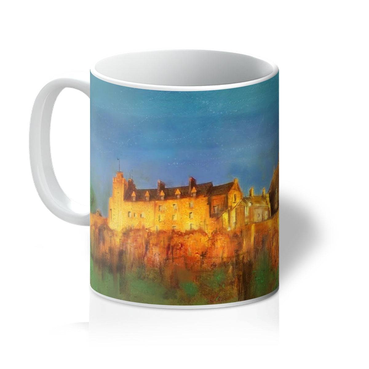 Stirling Castle Art Gifts Mug-Mugs-Historic & Iconic Scotland Art Gallery-11oz-White-Paintings, Prints, Homeware, Art Gifts From Scotland By Scottish Artist Kevin Hunter