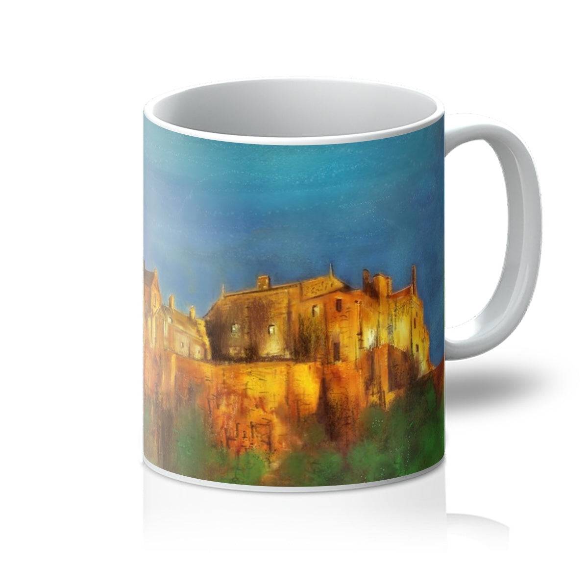 Stirling Castle Art Gifts Mug-Mugs-Historic & Iconic Scotland Art Gallery-11oz-White-Paintings, Prints, Homeware, Art Gifts From Scotland By Scottish Artist Kevin Hunter