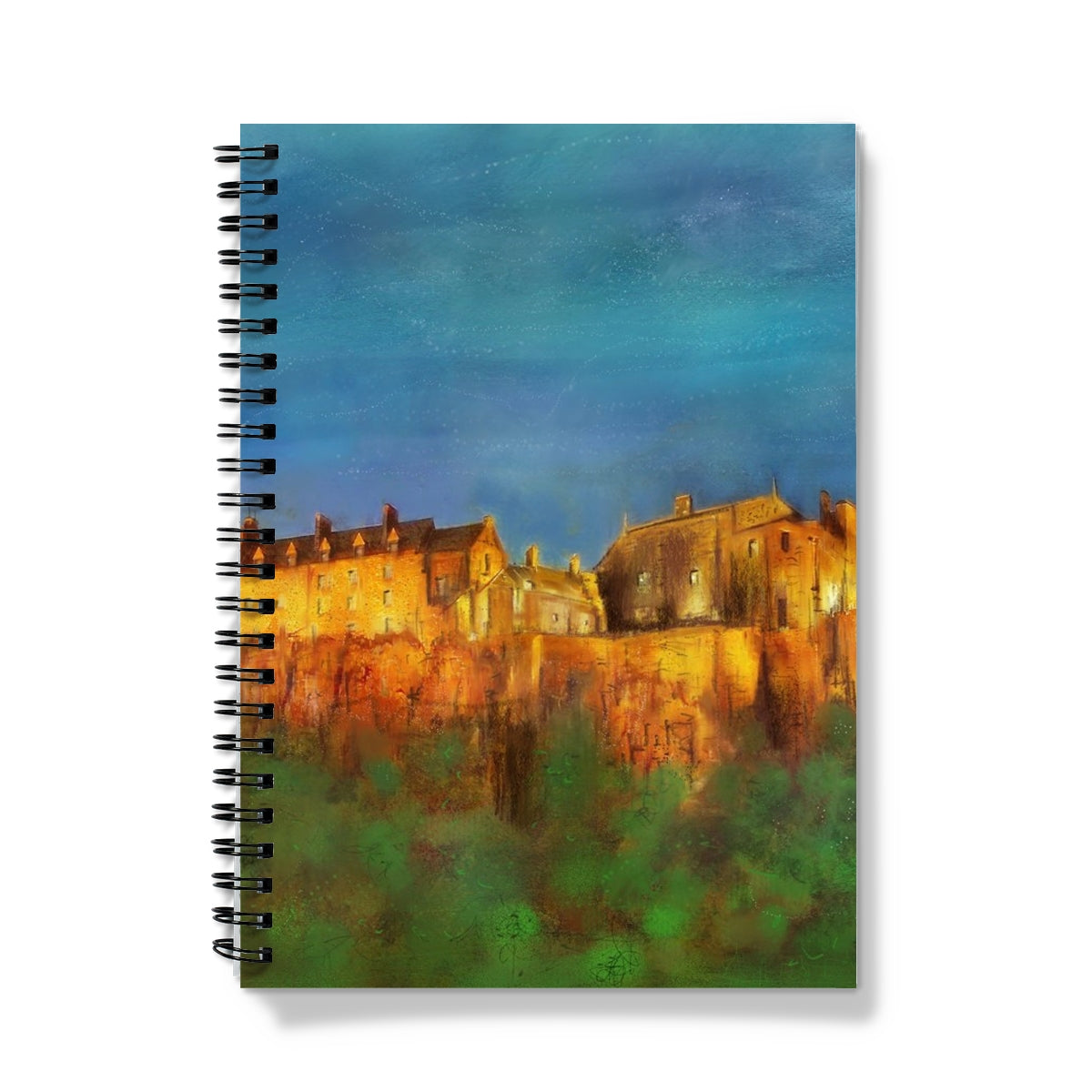 Stirling Castle Art Gifts Notebook-Journals & Notebooks-Historic & Iconic Scotland Art Gallery-A4-Graph-Paintings, Prints, Homeware, Art Gifts From Scotland By Scottish Artist Kevin Hunter