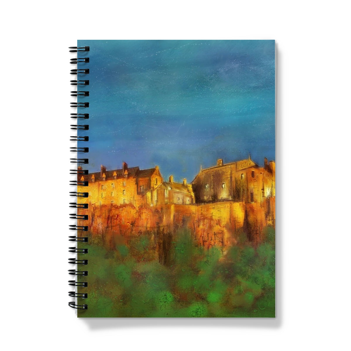 Stirling Castle Art Gifts Notebook-Journals & Notebooks-Historic & Iconic Scotland Art Gallery-A5-Graph-Paintings, Prints, Homeware, Art Gifts From Scotland By Scottish Artist Kevin Hunter