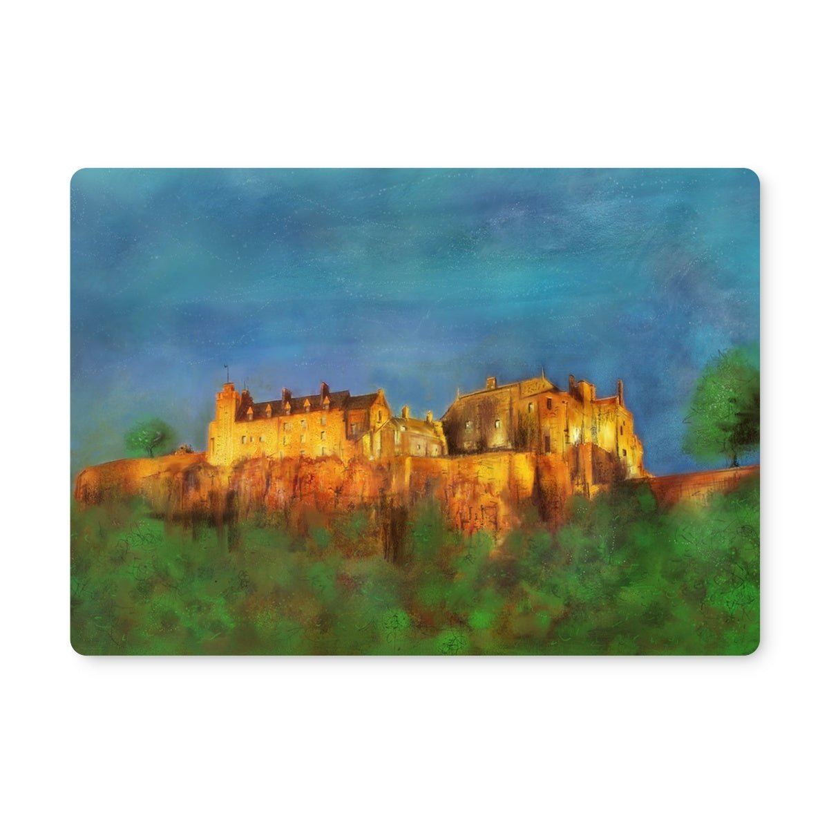 Stirling Castle Art Gifts Placemat-Placemats-Scottish Castles Art Gallery-6 Placemats-Paintings, Prints, Homeware, Art Gifts From Scotland By Scottish Artist Kevin Hunter