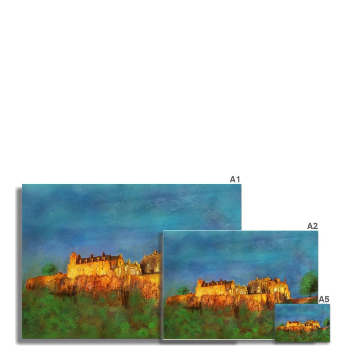 Stirling Castle Painting | Fine Art Prints From Scotland-Unframed Prints-Historic & Iconic Scotland Art Gallery-Paintings, Prints, Homeware, Art Gifts From Scotland By Scottish Artist Kevin Hunter