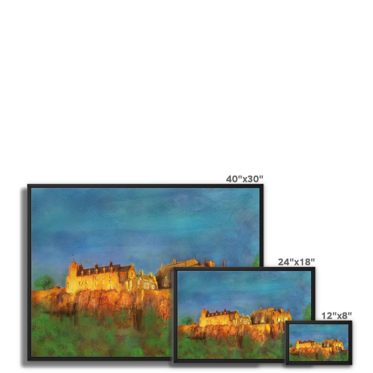 Stirling Castle Painting | Framed Canvas From Scotland-Floating Framed Canvas Prints-Historic & Iconic Scotland Art Gallery-Paintings, Prints, Homeware, Art Gifts From Scotland By Scottish Artist Kevin Hunter