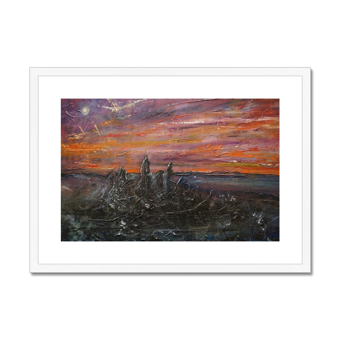 Storr Moonlight Skye Painting | Framed &amp; Mounted Prints From Scotland