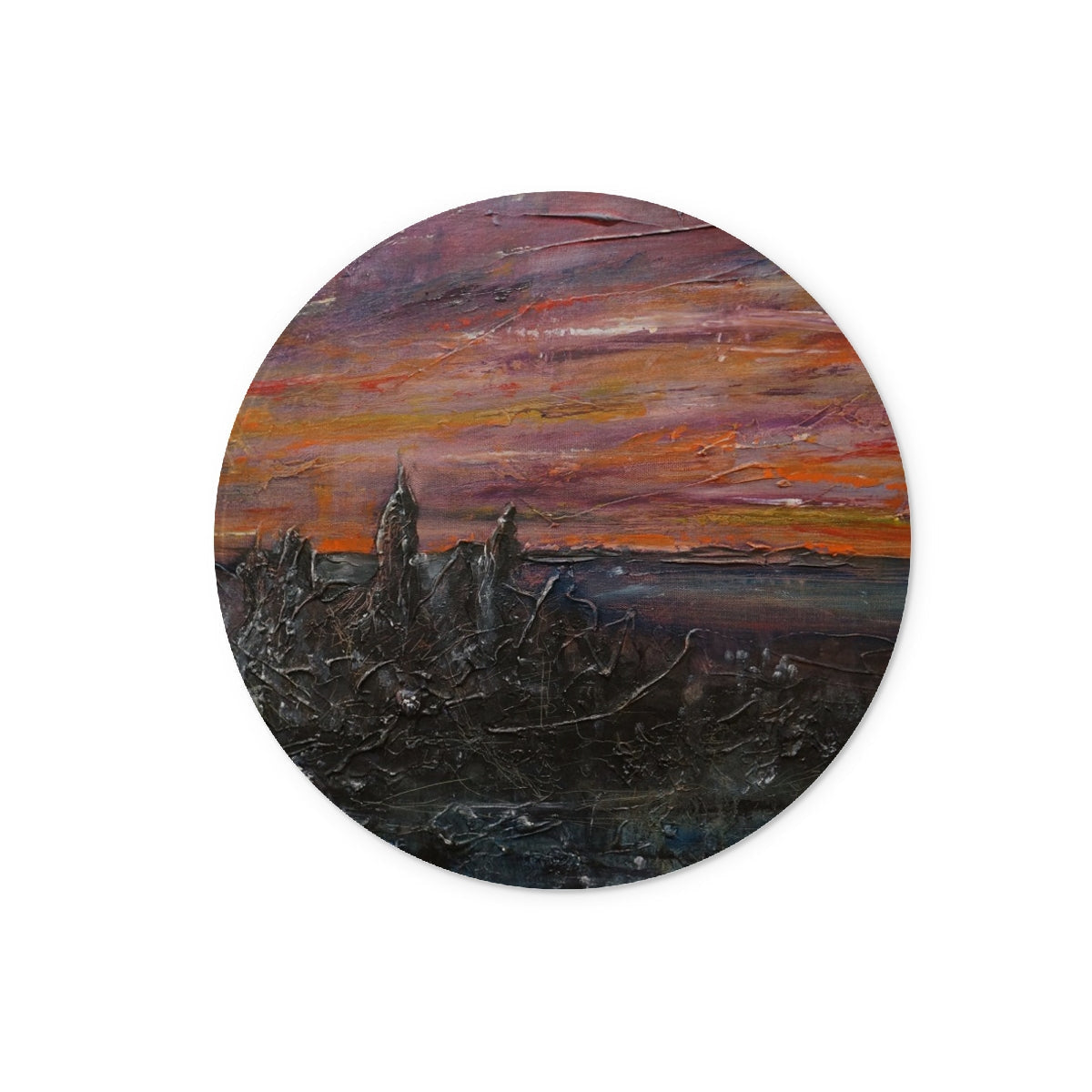 Storr Moonlight Skye chopping board with sunset painting