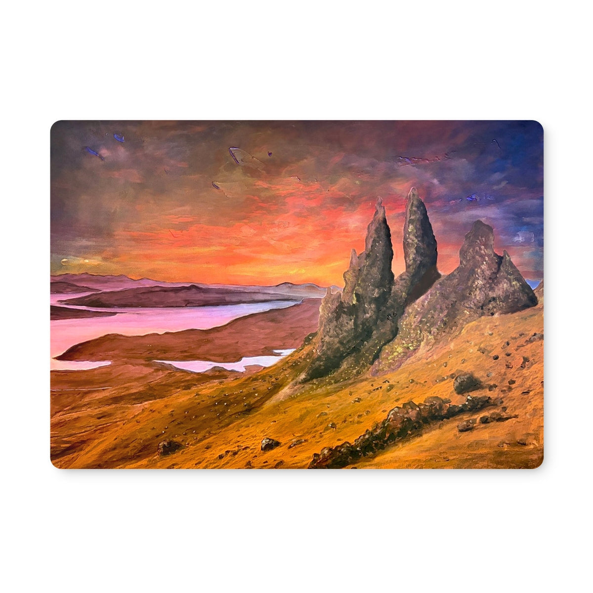 Storr Sunset Skye Placemat with Old Man of Storr at sunset
