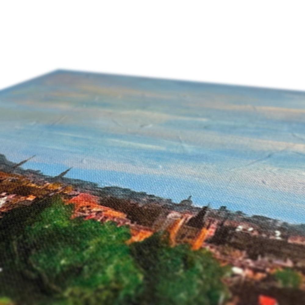 3D puzzle of coastal Edinburgh town with buildings and trees