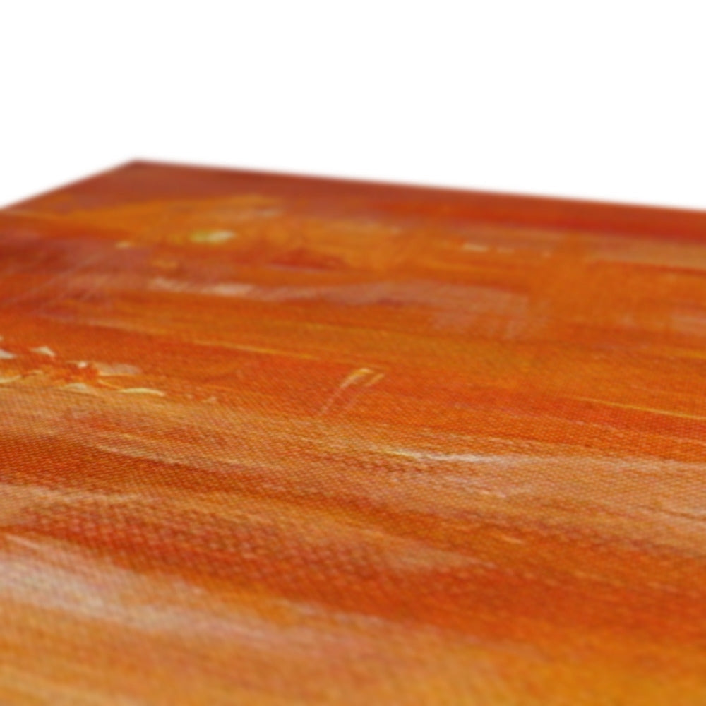 Orange striped soap bar with embossed text in Summer Horizon design