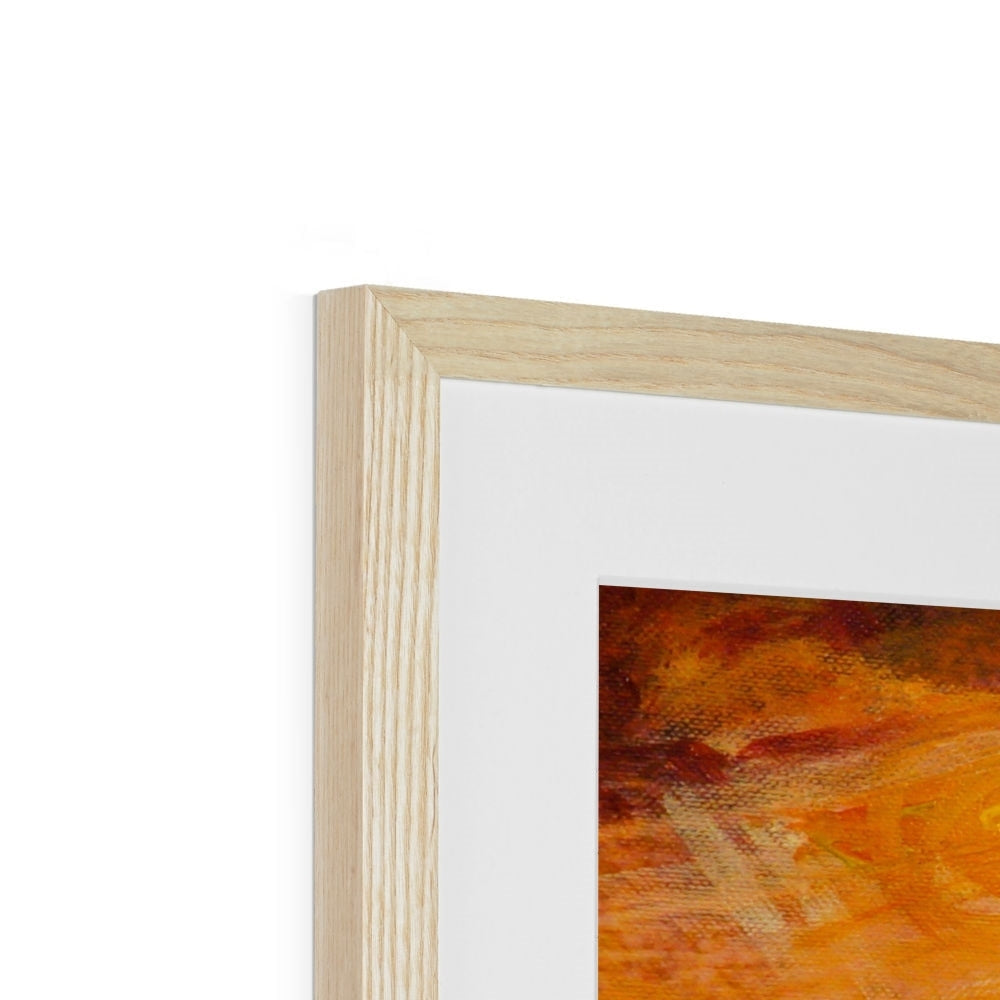 Summer Horizon II art print in wooden frame with white mat