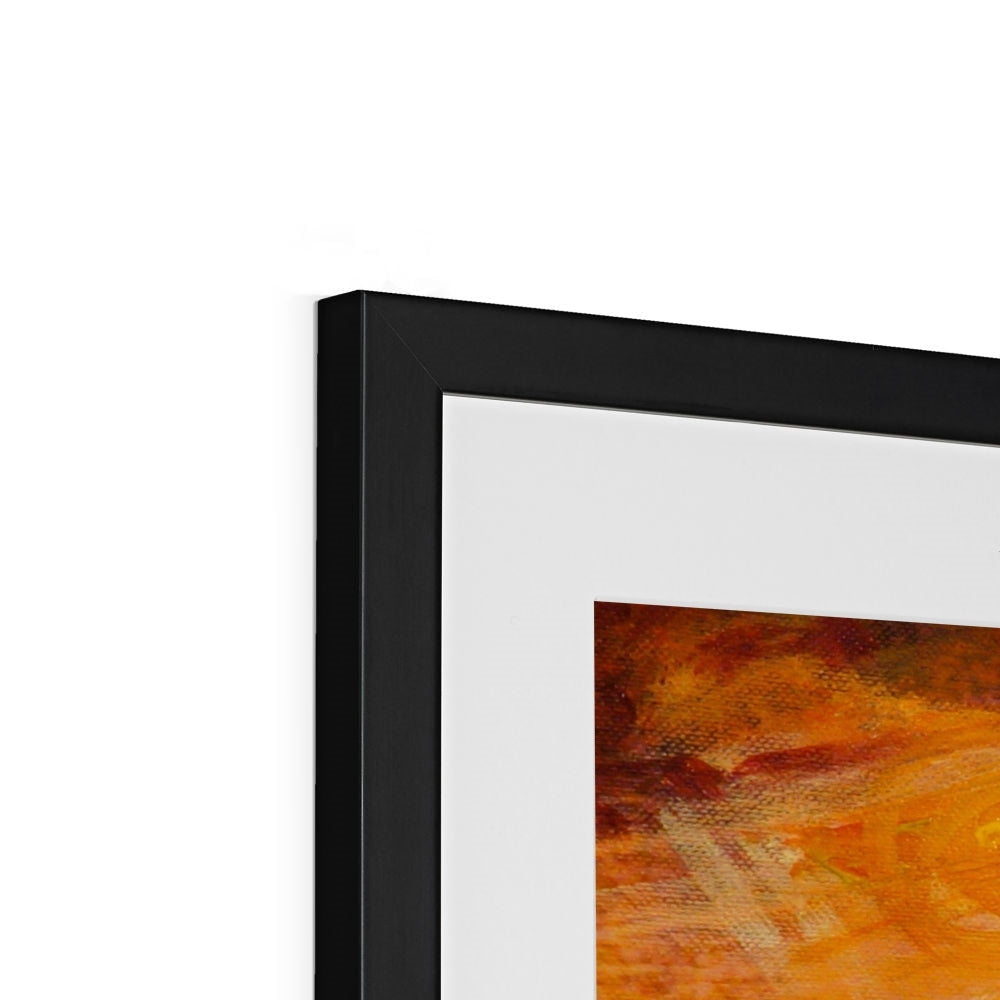 Black frame with abstract Summer Horizon II art print