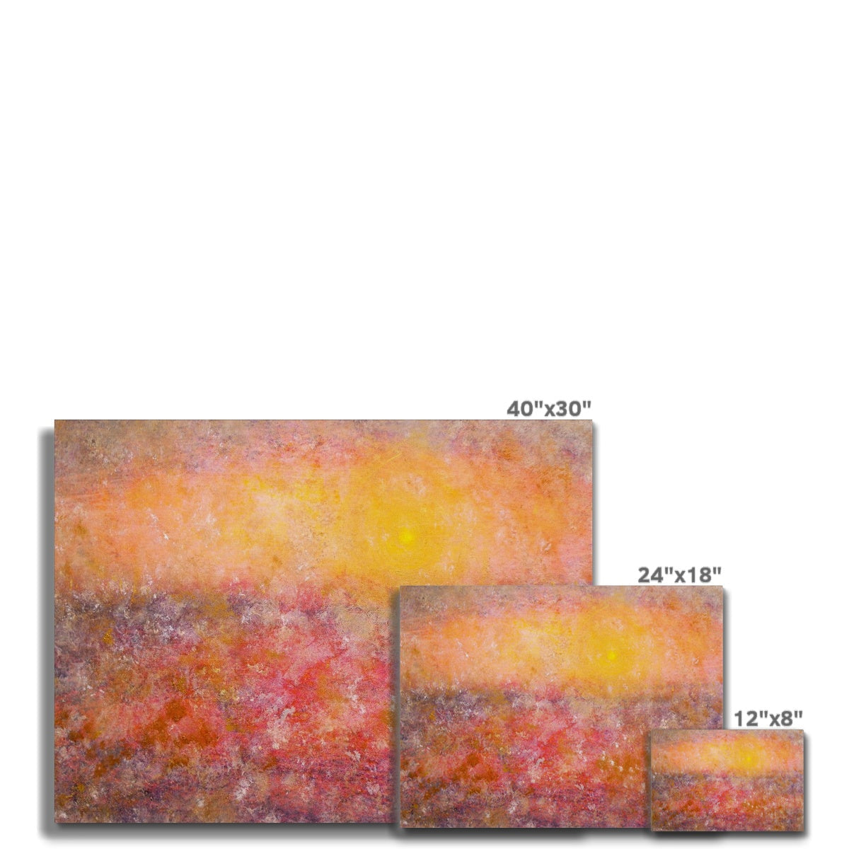 Sunrise Mist Horizon Abstract Painting | Canvas From Scotland-Contemporary Stretched Canvas Prints-Abstract & Impressionistic Art Gallery-Paintings, Prints, Homeware, Art Gifts From Scotland By Scottish Artist Kevin Hunter