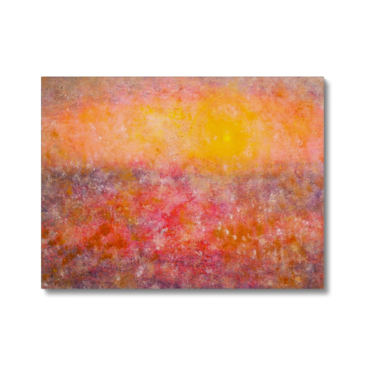 Sunrise Mist Horizon Abstract Painting | Canvas From Scotland-Contemporary Stretched Canvas Prints-Abstract & Impressionistic Art Gallery-24"x18"-Paintings, Prints, Homeware, Art Gifts From Scotland By Scottish Artist Kevin Hunter
