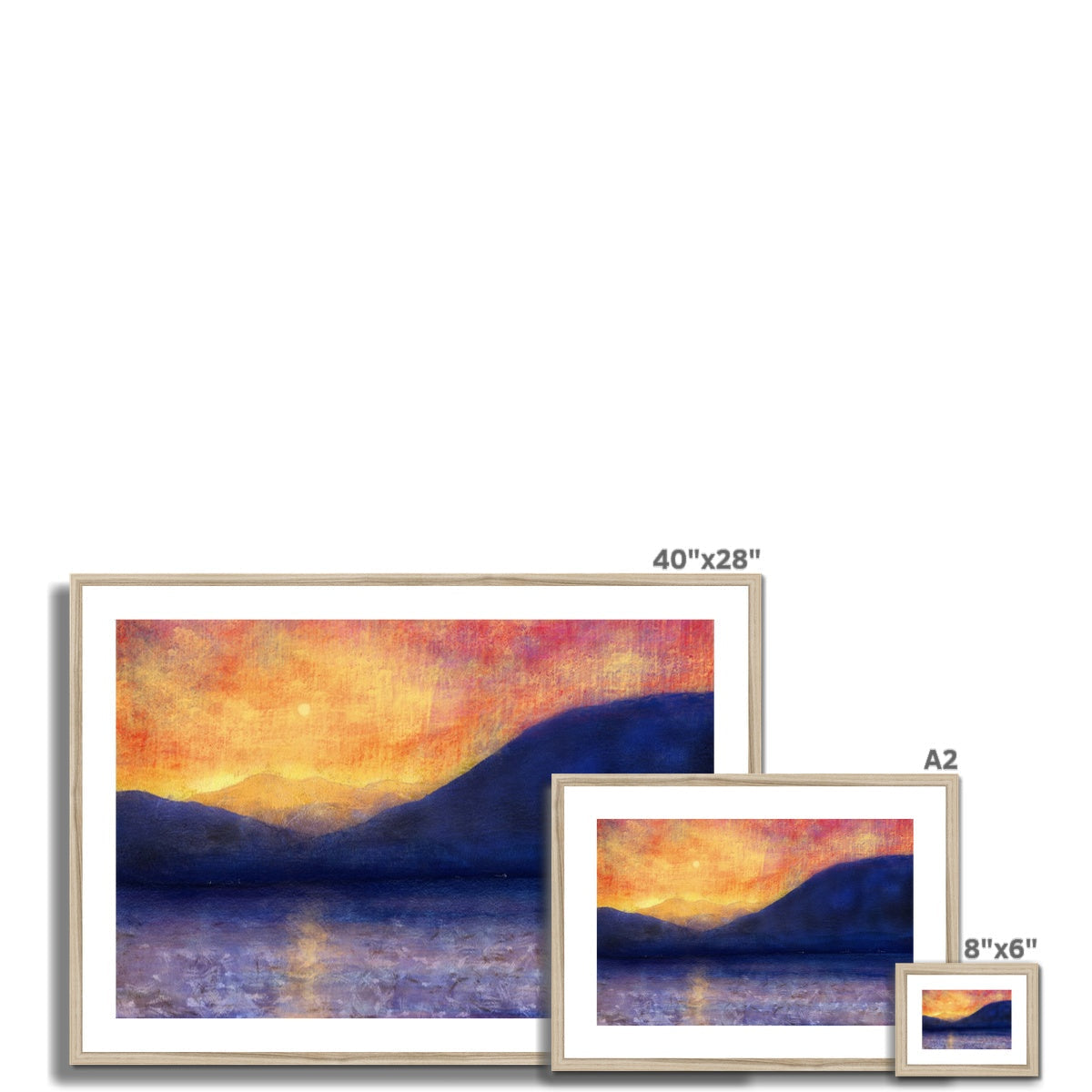 40x28 Framed Sunset Approaching Mull Landscape Print